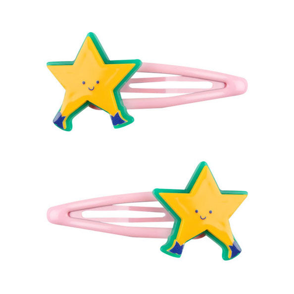 Tiny Cottons Yellow Dancing Star Hair Clips Set
