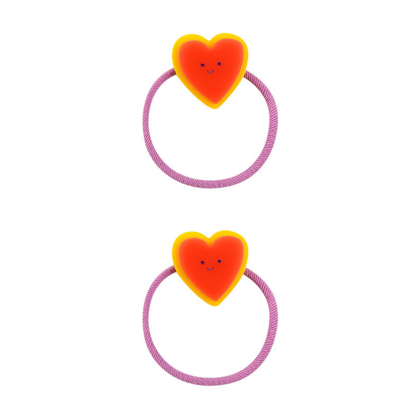 Tiny Cottons Summer Red Tiny Heart Hair Rubber Set