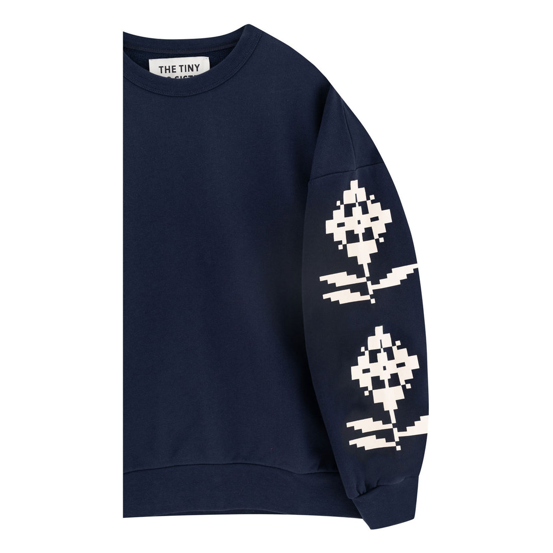 Tiny Cottons Navy Womens Geometric Flowers Sweatshirt
