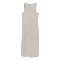 Tiny Cottons Medium Grey Heather Womens Melange Tank Midi Dress