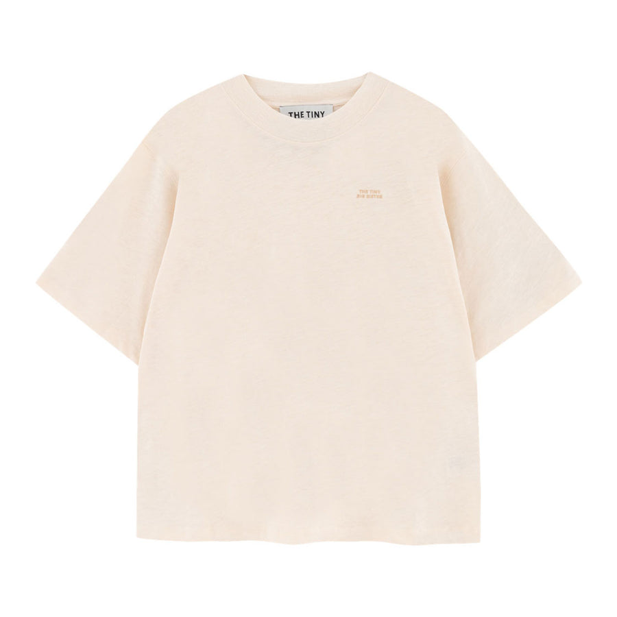 Tiny Cottons Light Cream Womens Basic Relaxed Tee