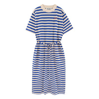 Tiny Cottons Light Cream/Ultramarine Womens Striped Relaxed Dress