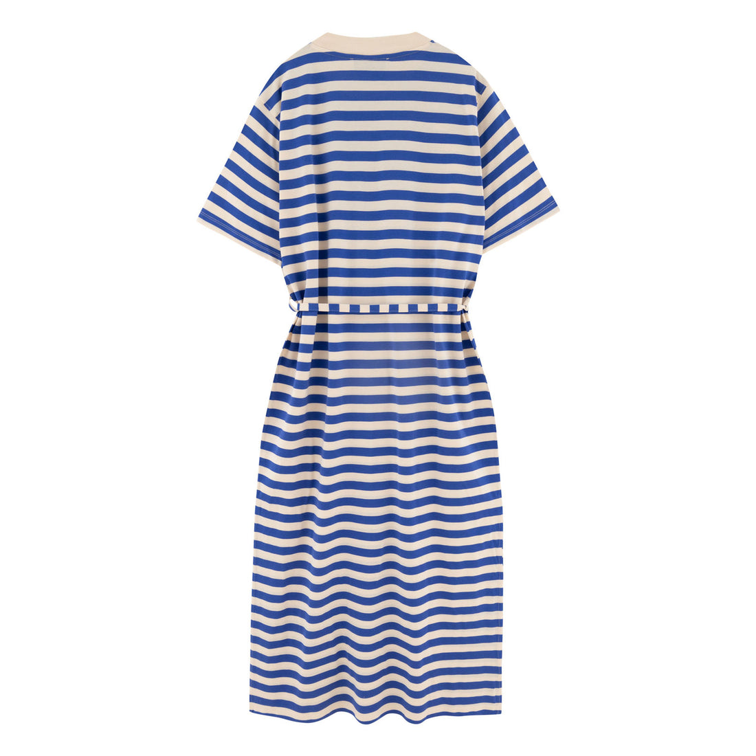 Tiny Cottons Light Cream/Ultramarine Womens Striped Relaxed Dress