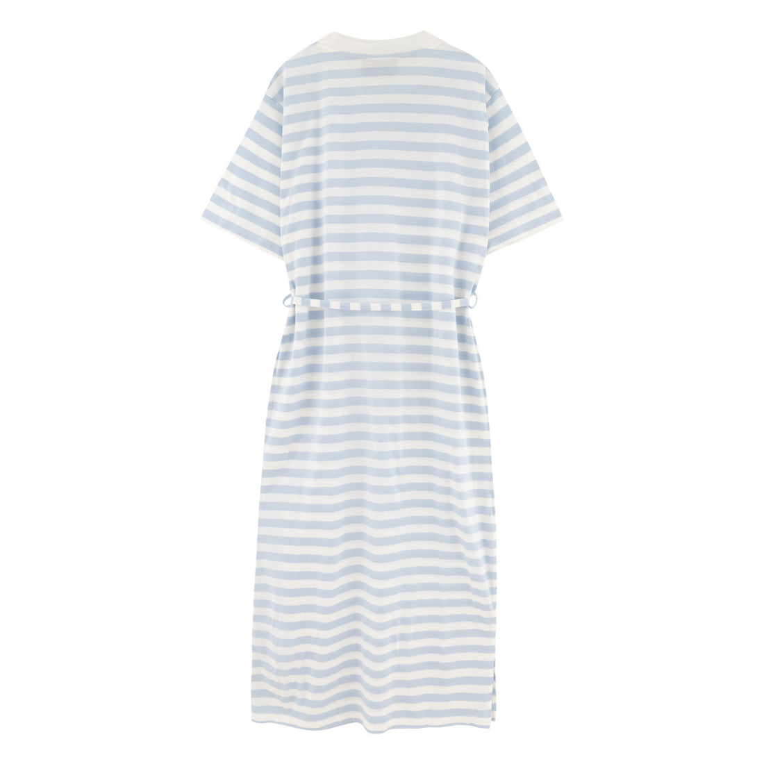 Tiny Cottons Off-White/Blue-Grey Womens Striped Relaxed Dress