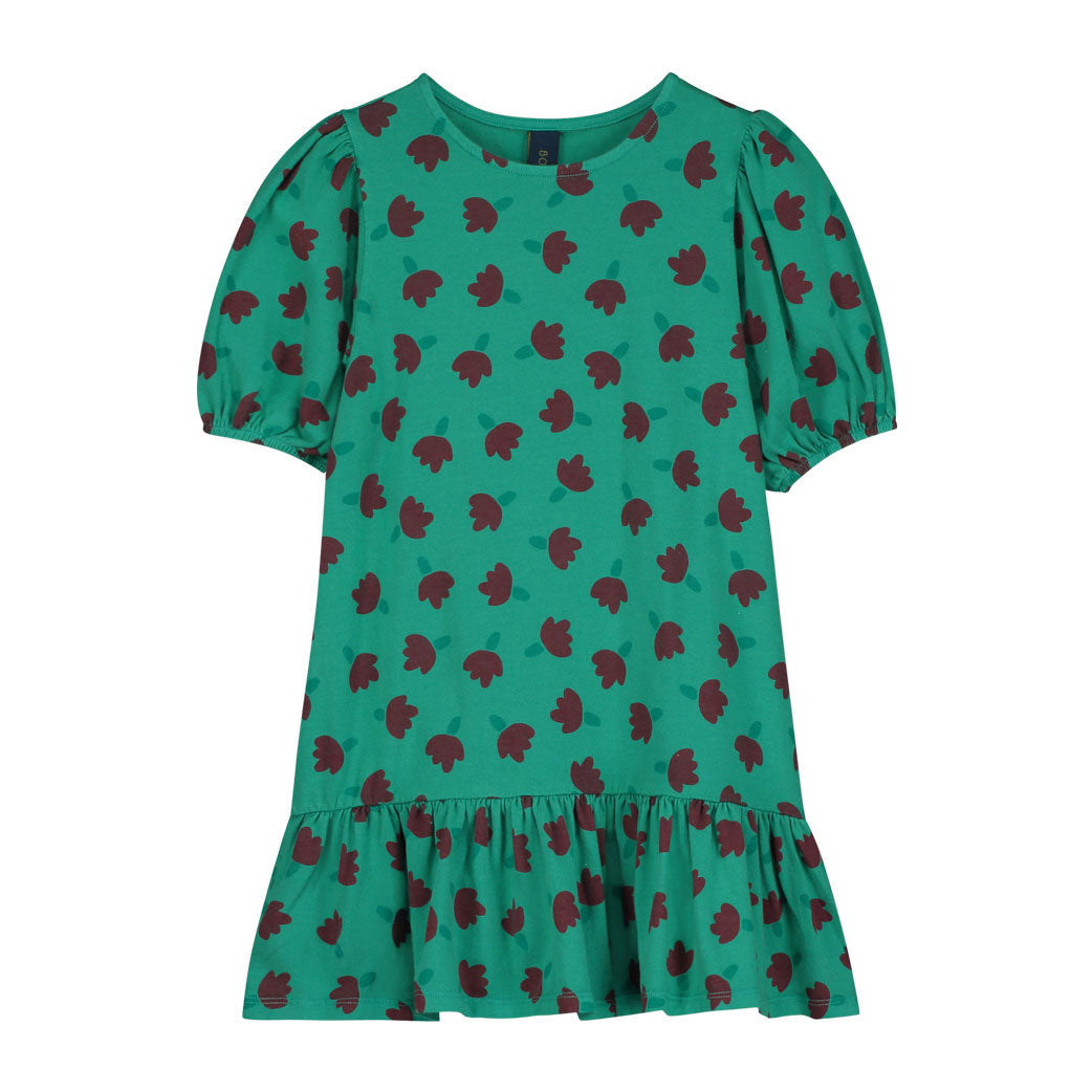 Bonmot Greenlake Flowers Balloon Sleeves  Dress