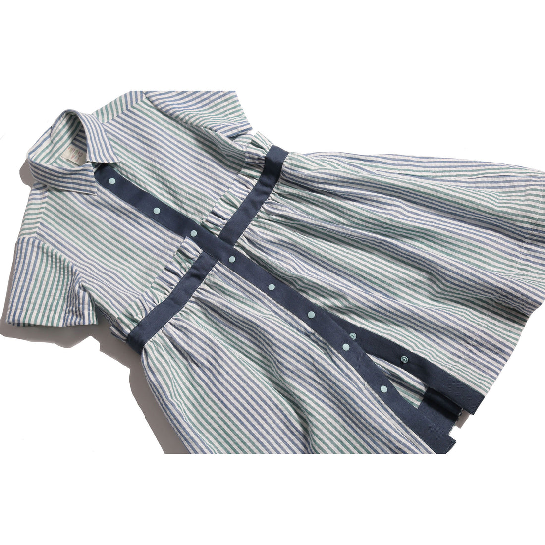 Tia Cibani Kelp Mix Pia Ruffled Frock
