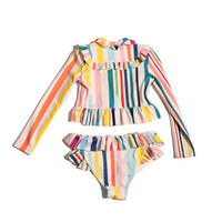Tia Cibani Rainbow Ruffle Marina Rashguard Set