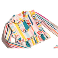 Tia Cibani Rainbow Ruffle Marina Rashguard Set