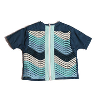 Tia Cibani Bay Mix Misty Mixed Media Blouse