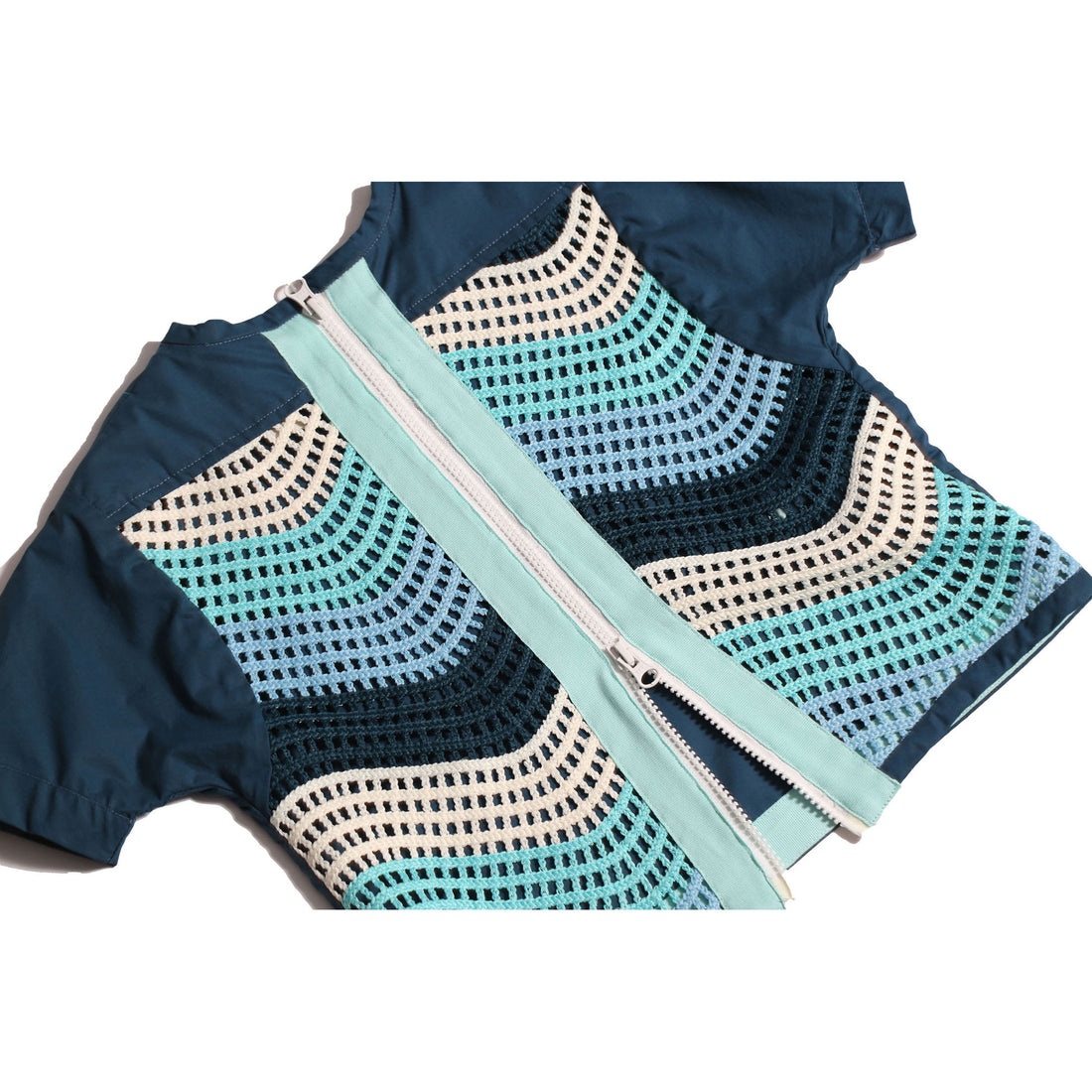 Tia Cibani Bay Mix Misty Mixed Media Blouse