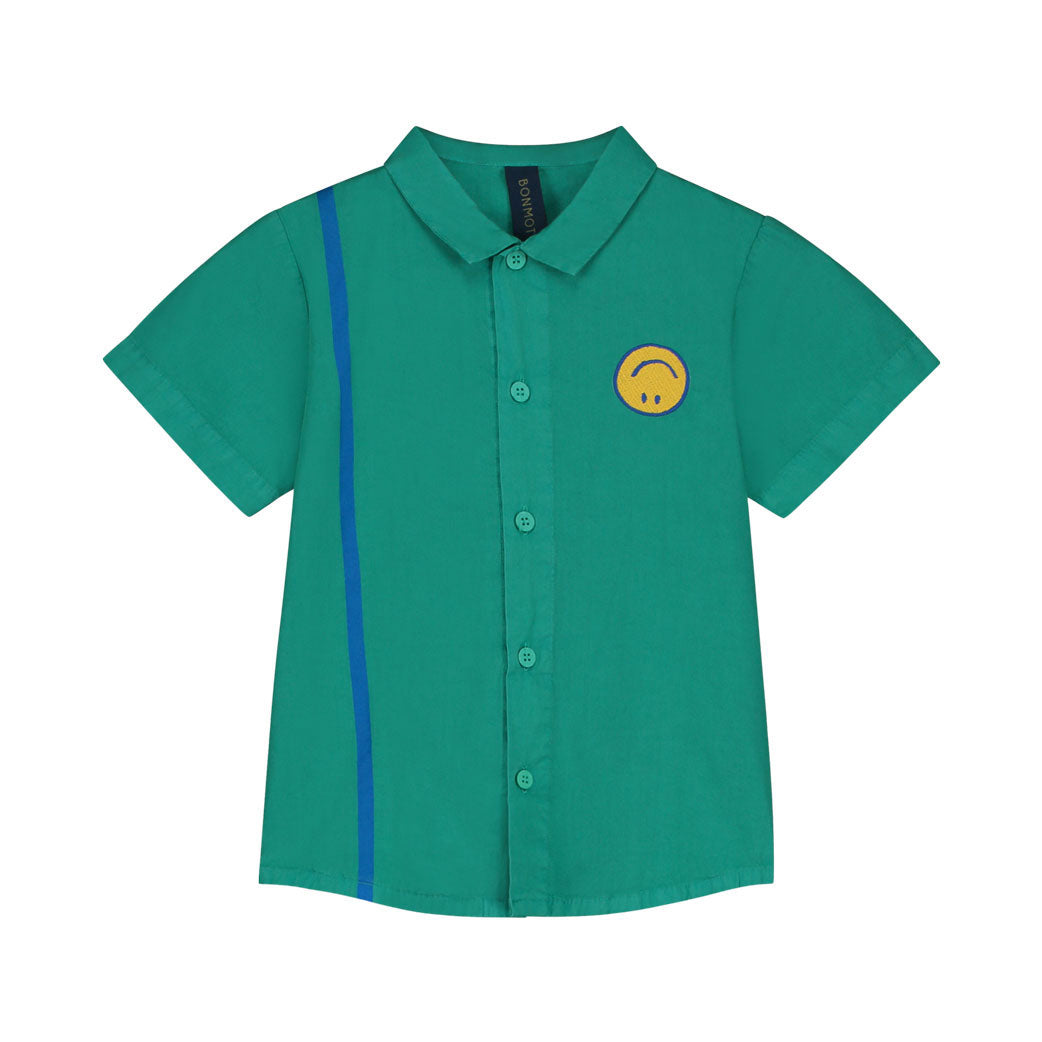 Bonmot Greenlake Side Stripe Smiley Shirt