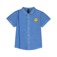 Bonmot Mid Blue Side Stripe Smiley Shirt