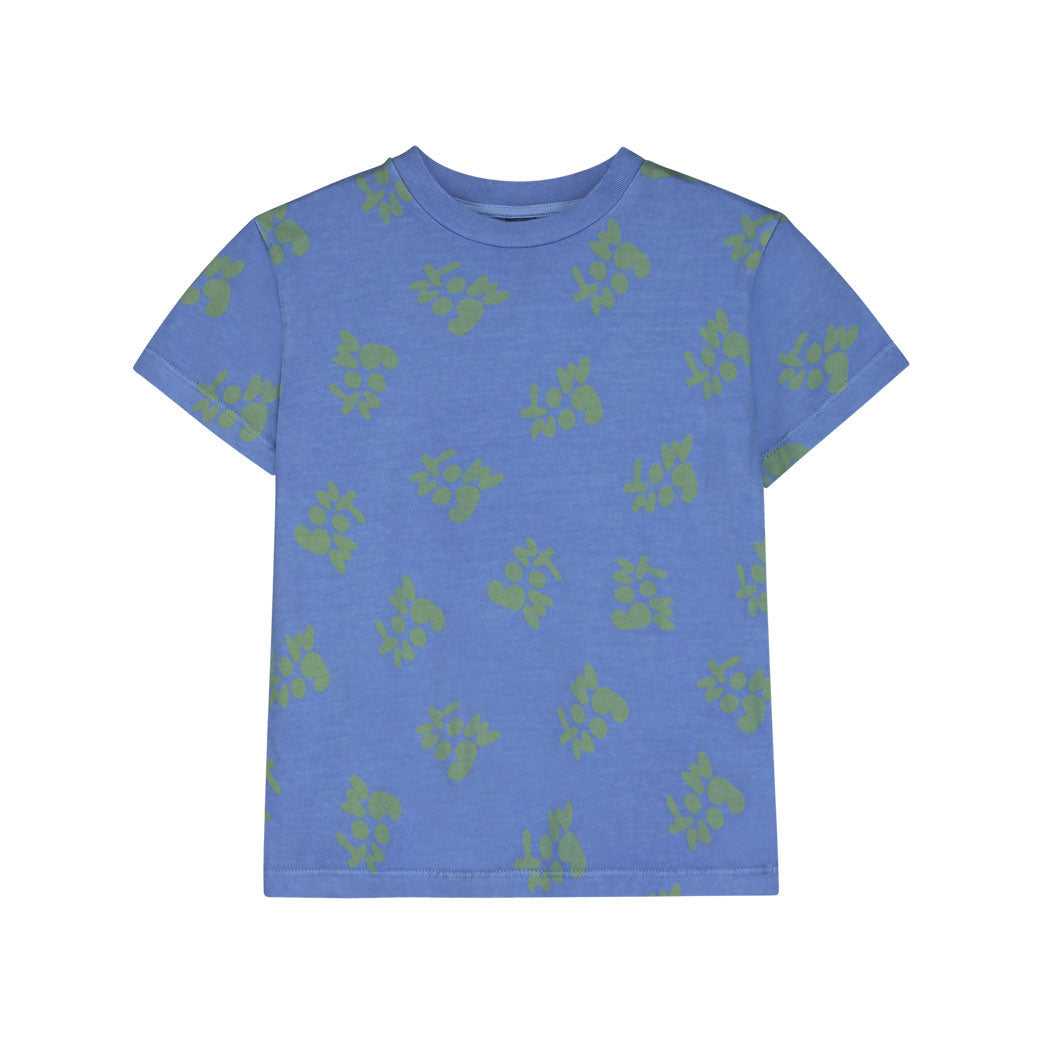 Bonmot Mid Blue Allover Logo Tee