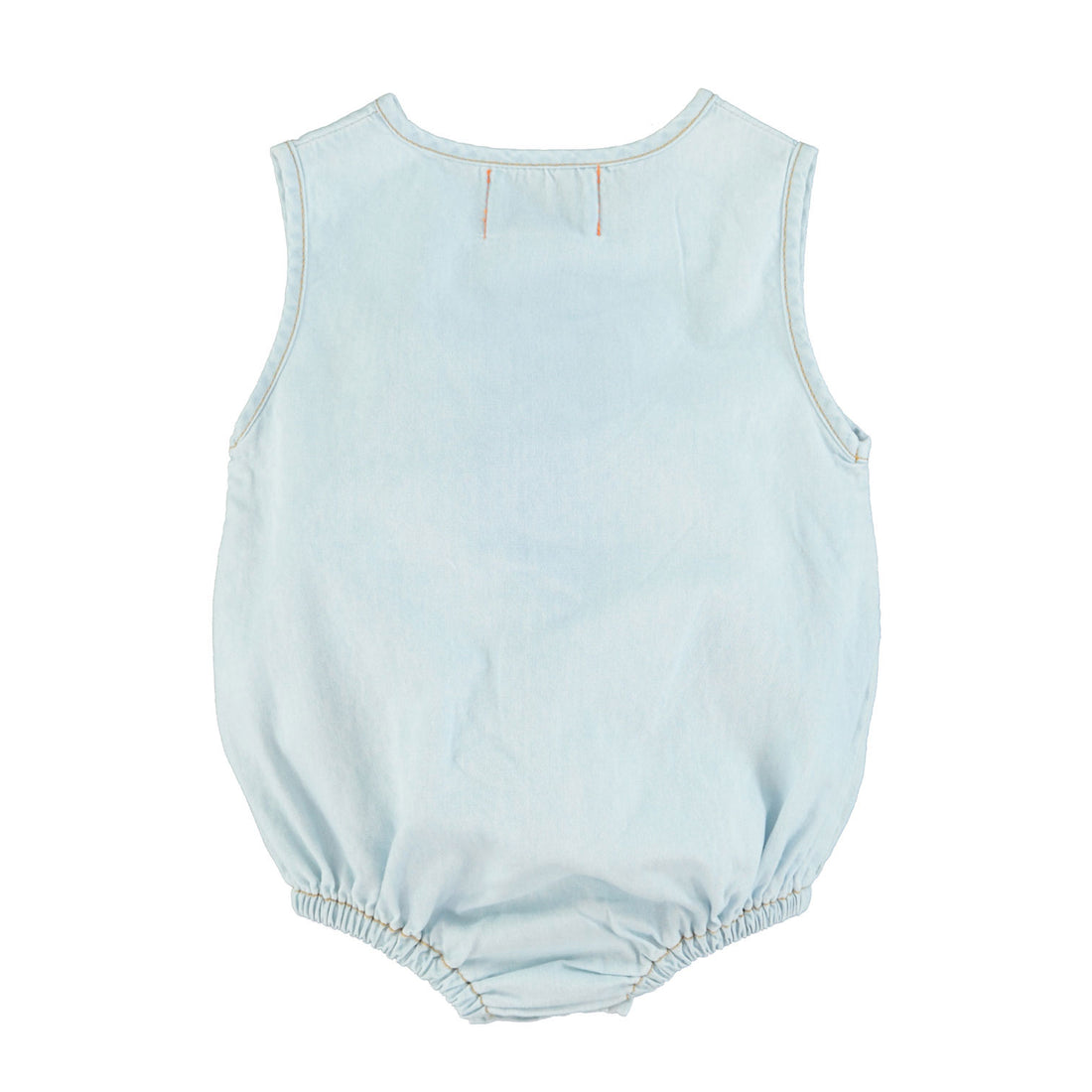 Piupiuchick Light Blue Chambray Sleeveless Romper