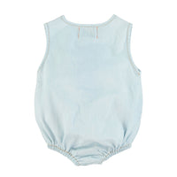 Piupiuchick Light Blue Chambray Sleeveless Romper