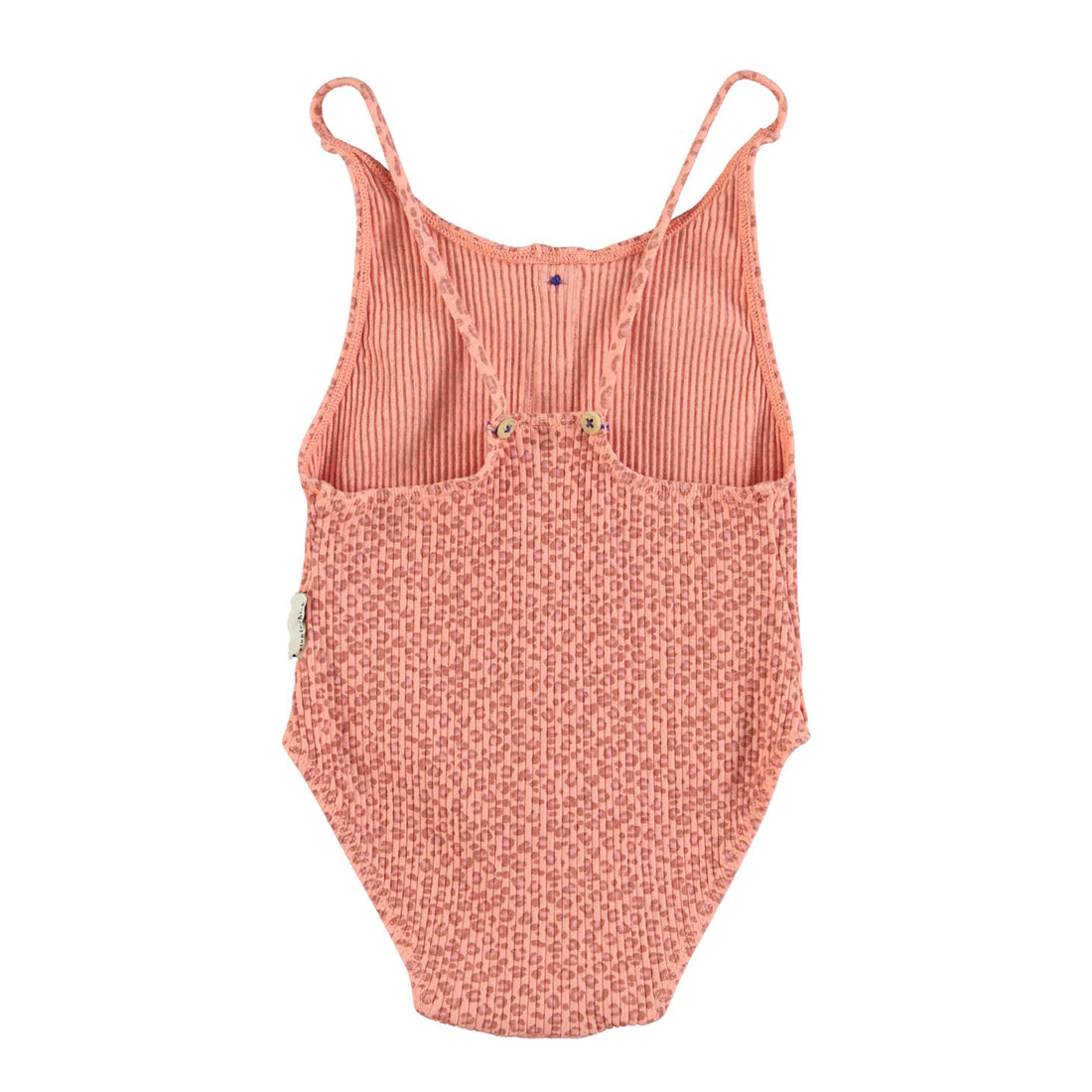 Piupiuchick Coral Animal Print Button Swimsuit