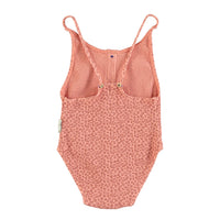 Piupiuchick Coral Animal Print Button Swimsuit