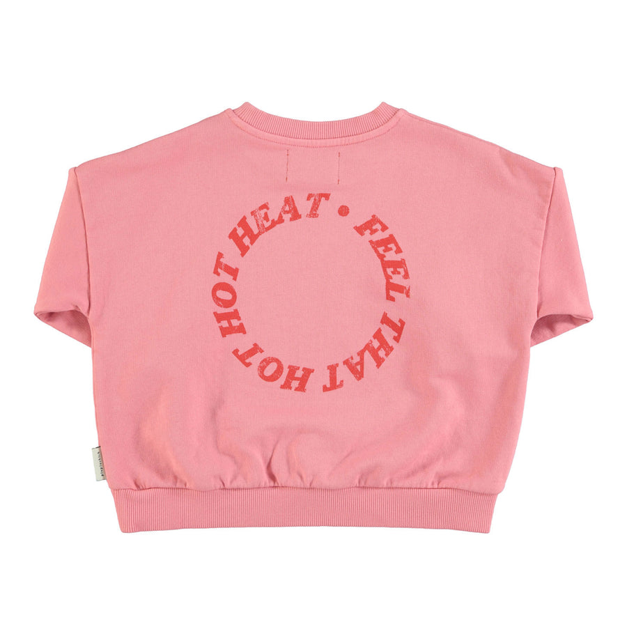 Piupiuchick Pink Heart Print Sweatshirt