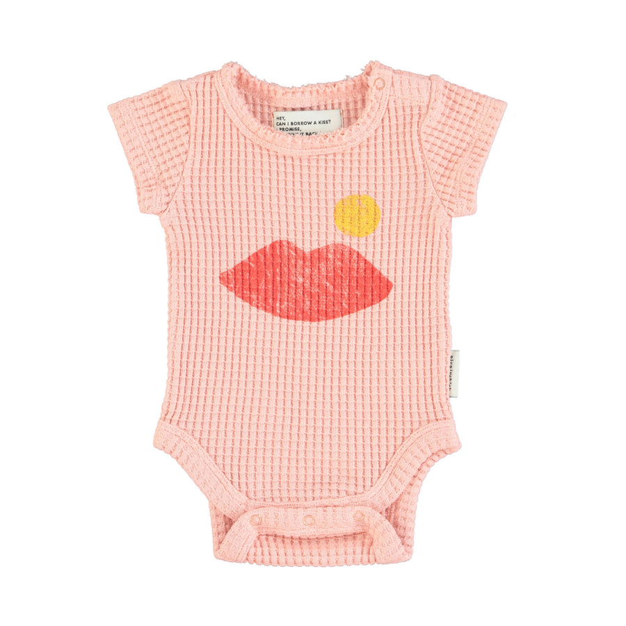 Piupiuchick Light Pink Lips Print Bodysuit