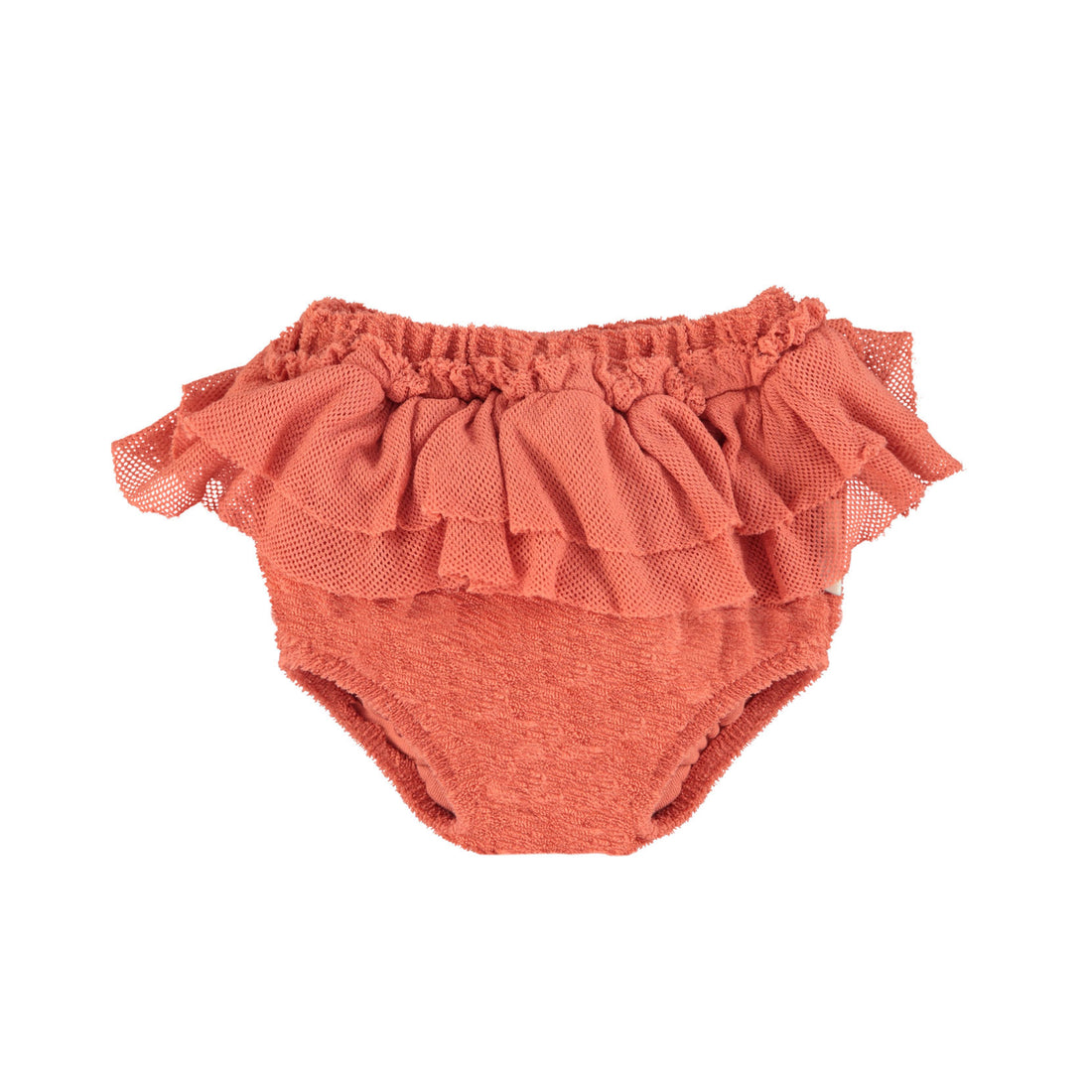 Piupiuchick Terracotta Frill High Waisted Shorties