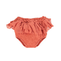 Piupiuchick Terracotta Frill High Waisted Shorties