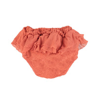 Piupiuchick Terracotta Frill High Waisted Shorties