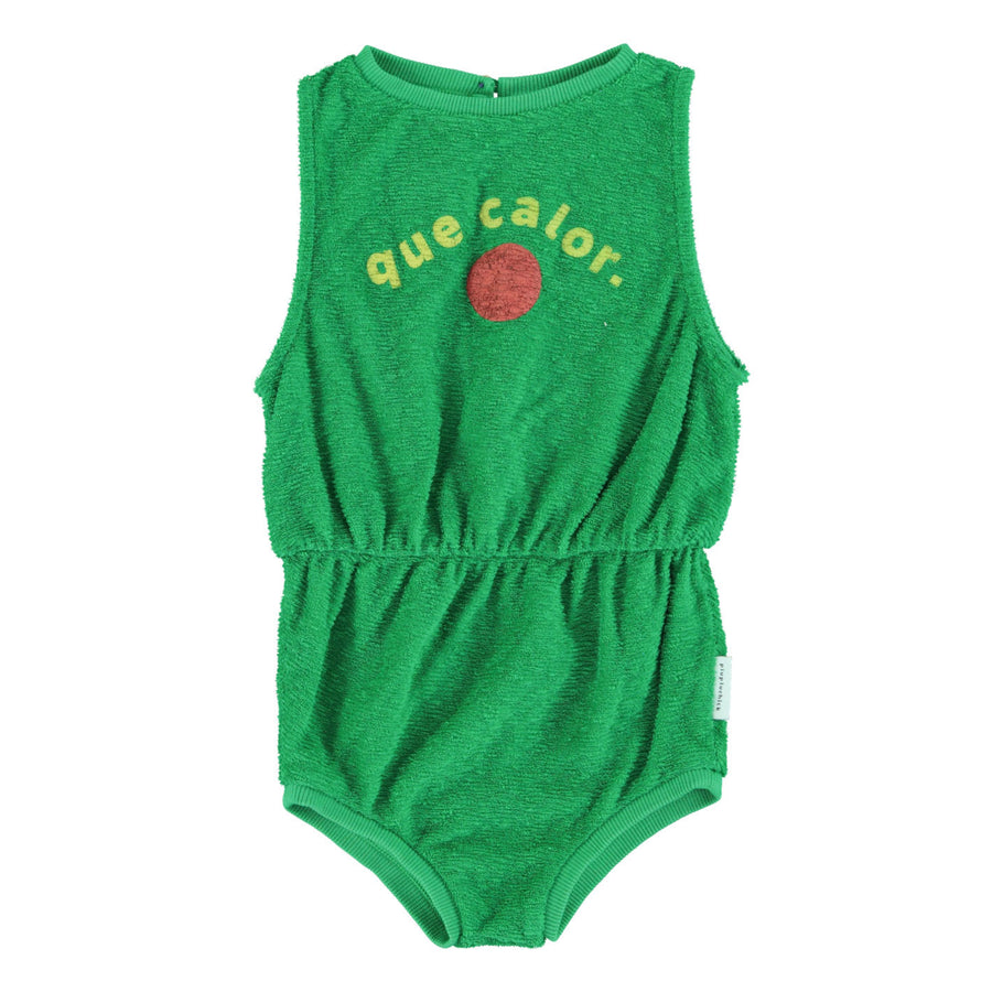 Piupiuchick Green Que Calor Print Playsuit
