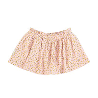 Piupiuchick Light Pink/ Yellow Flowers Short Skirt