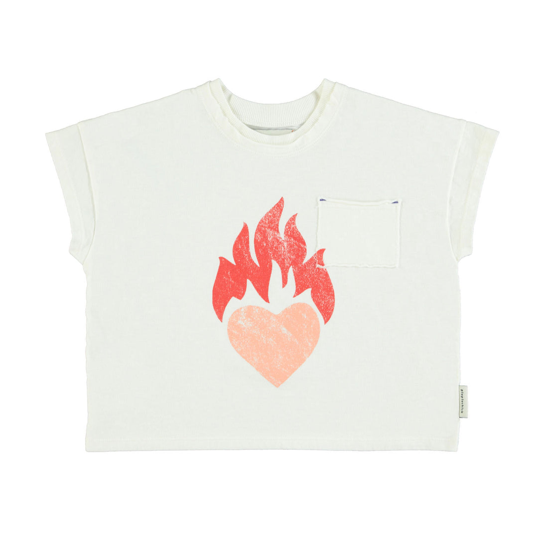 Piupiuchick Ecru Heart Print Tee