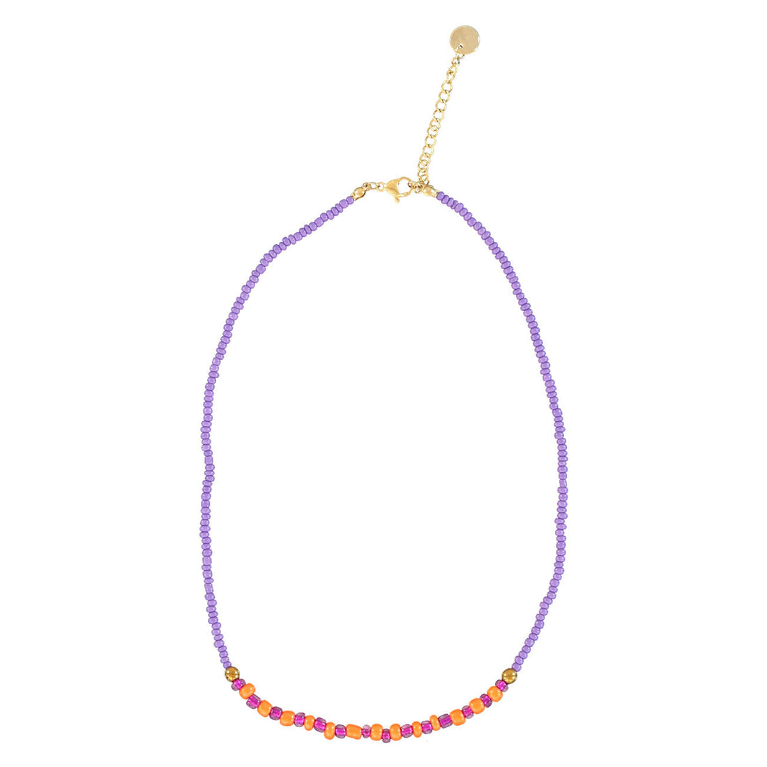 Piupiuchick Orange/ Violet 2 Pack Necklaces