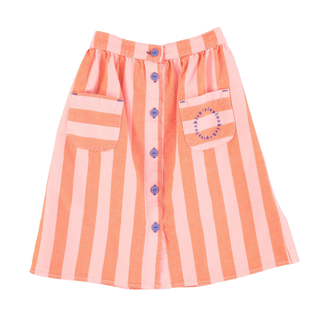 Piupiuchick Orange/ Pink Stripes Long Skirt