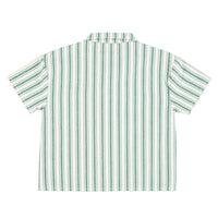 Piupiuchick White/ Green Stripes Hawaiian Shirt