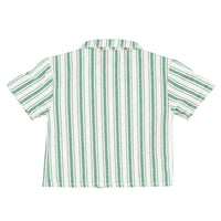 Piupiuchick White/ Green Stripes Hawaiian Shirt