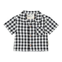 Piupiuchick Black/ White Checkered Hawaiian Shirt