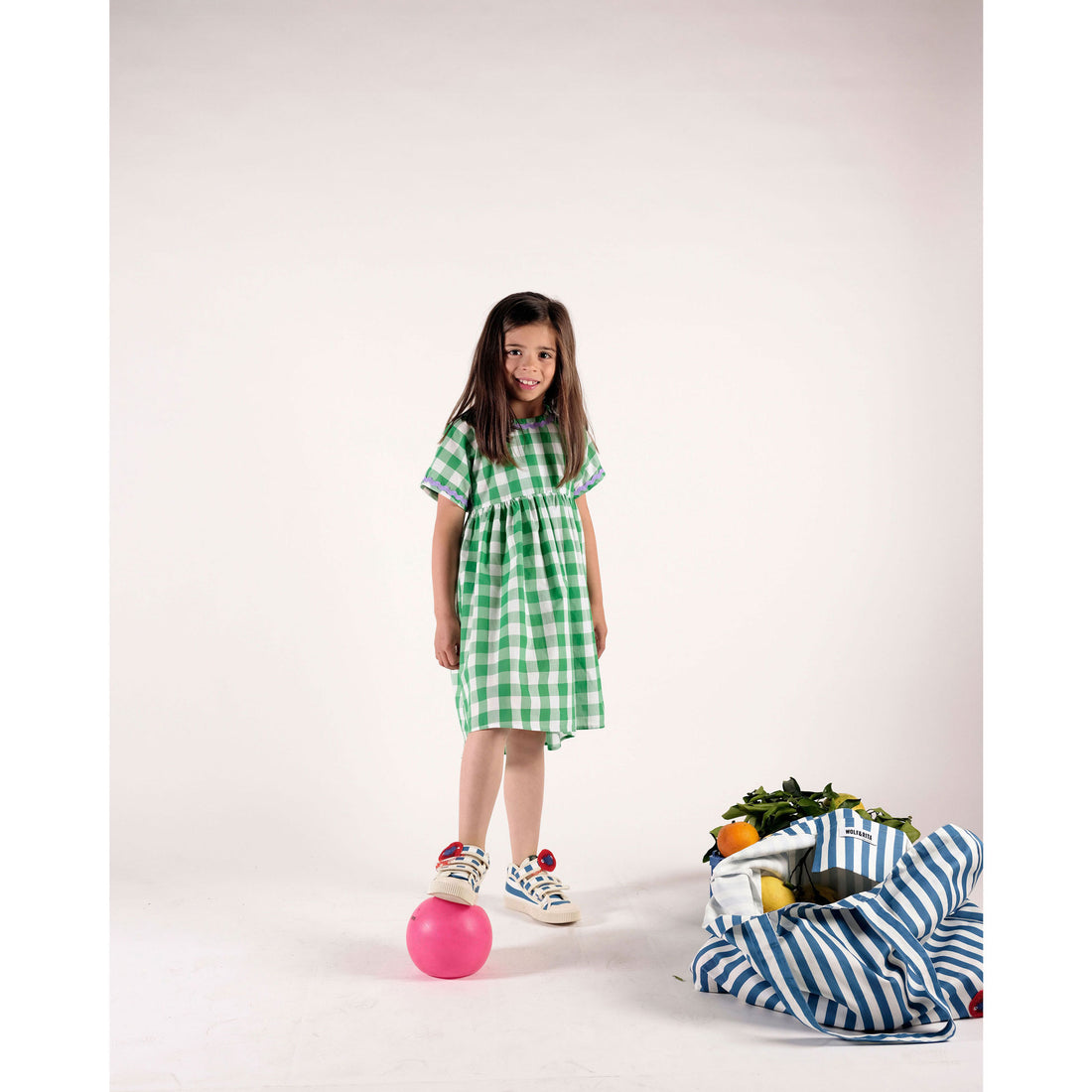 Wolf and Rita  Vichy Green Silvia Dress