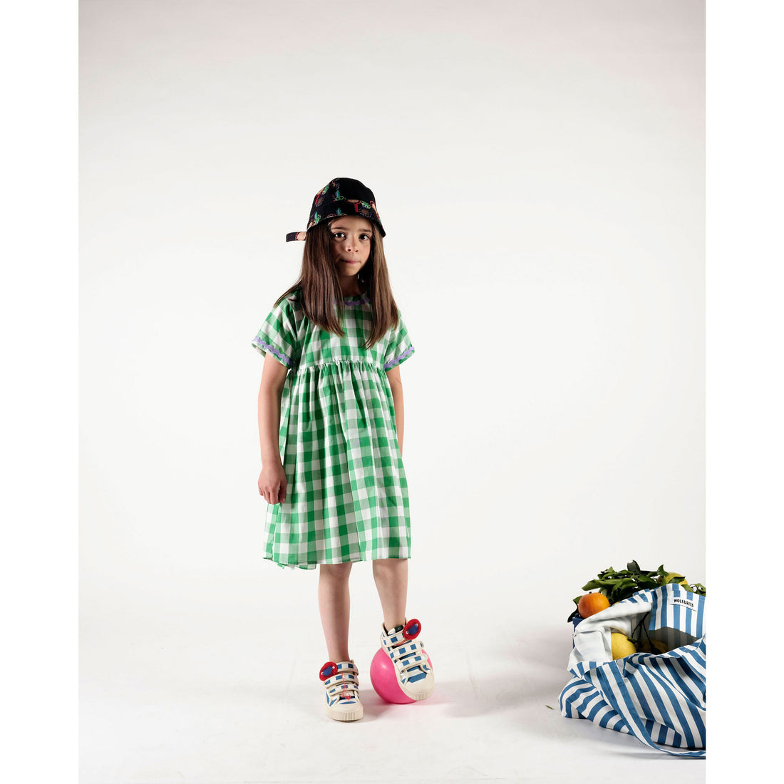 Wolf and Rita  Vichy Green Silvia Dress