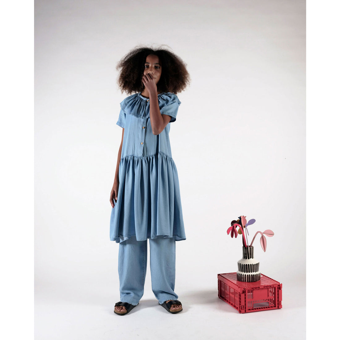 Wolf and Rita  Light Denim Graca Dress