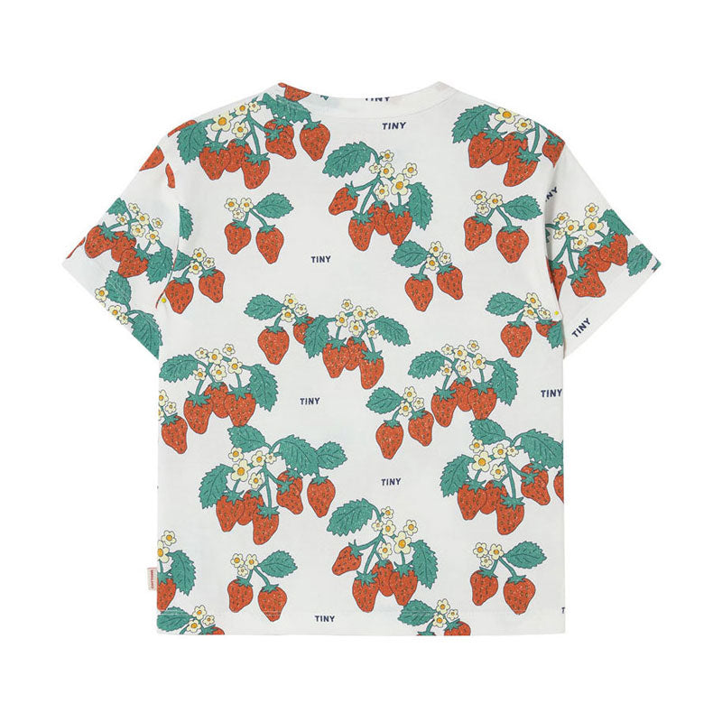 Tiny Cottons Off White Strawberries Tee