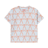 Tiny Cottons Pastel Blue Bows Tee