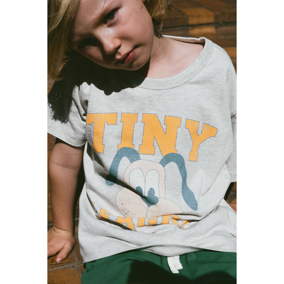 Tiny Cottons Light Grey Heather Tiny League Graphic Tee