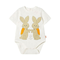 Tiny Cottons Off White Bunnies Graphic Bodysuit