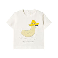 Tiny Cottons Off White Duck Graphic Baby Tee