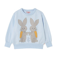 Tiny Cottons Pastel Blue Bunny Graphic Sweatshirt