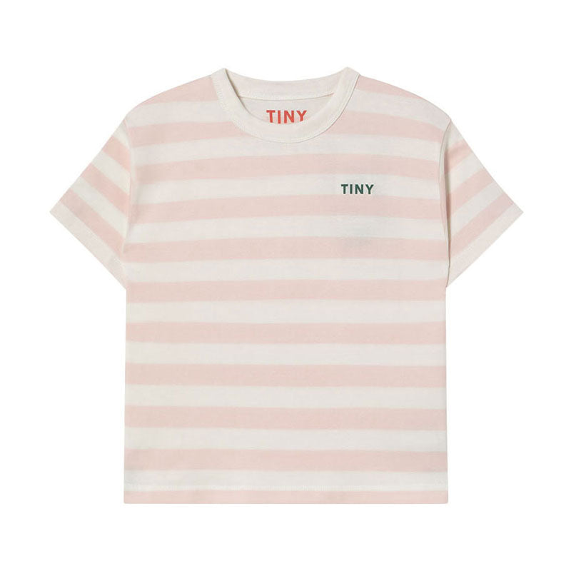 Tiny Cottons Pastel Pink/Off White Stripes Tee