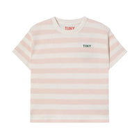 Tiny Cottons Pastel Pink/Off White Stripes Tee