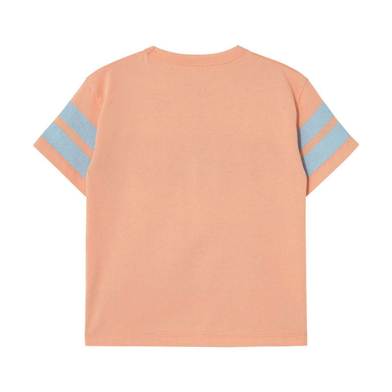 Tiny Cottons Papaya Stripes Logo Tee