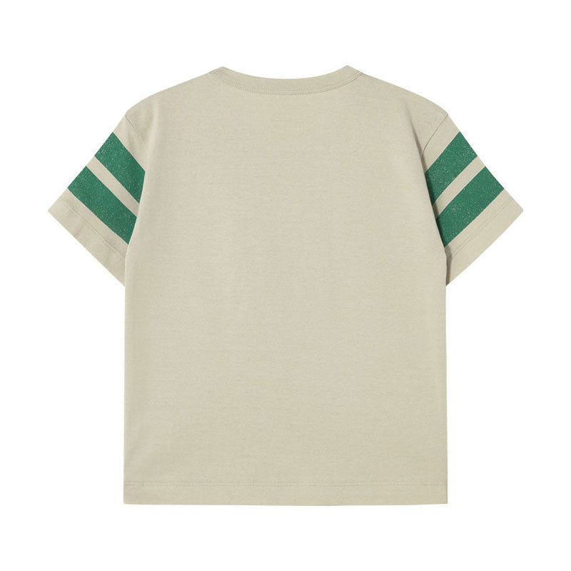 Tiny Cottons Vanilla Stripes Logo Tee