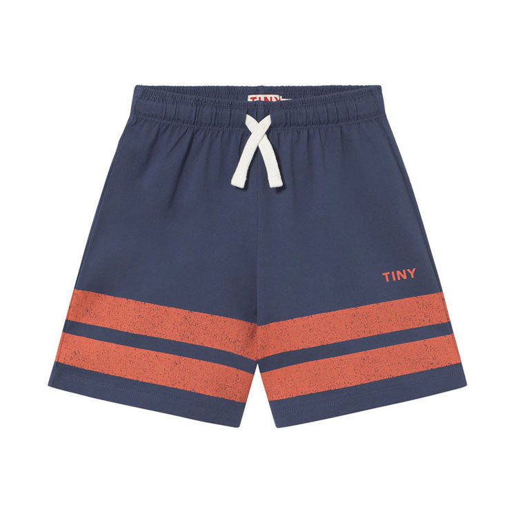 Tiny Cottons Navy Stripes Logo Short