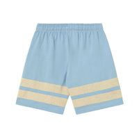 Tiny Cottons Dusty Blue Stripes Logo Short