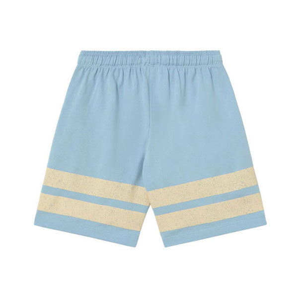 Tiny Cottons Dusty Blue Stripes Logo Short